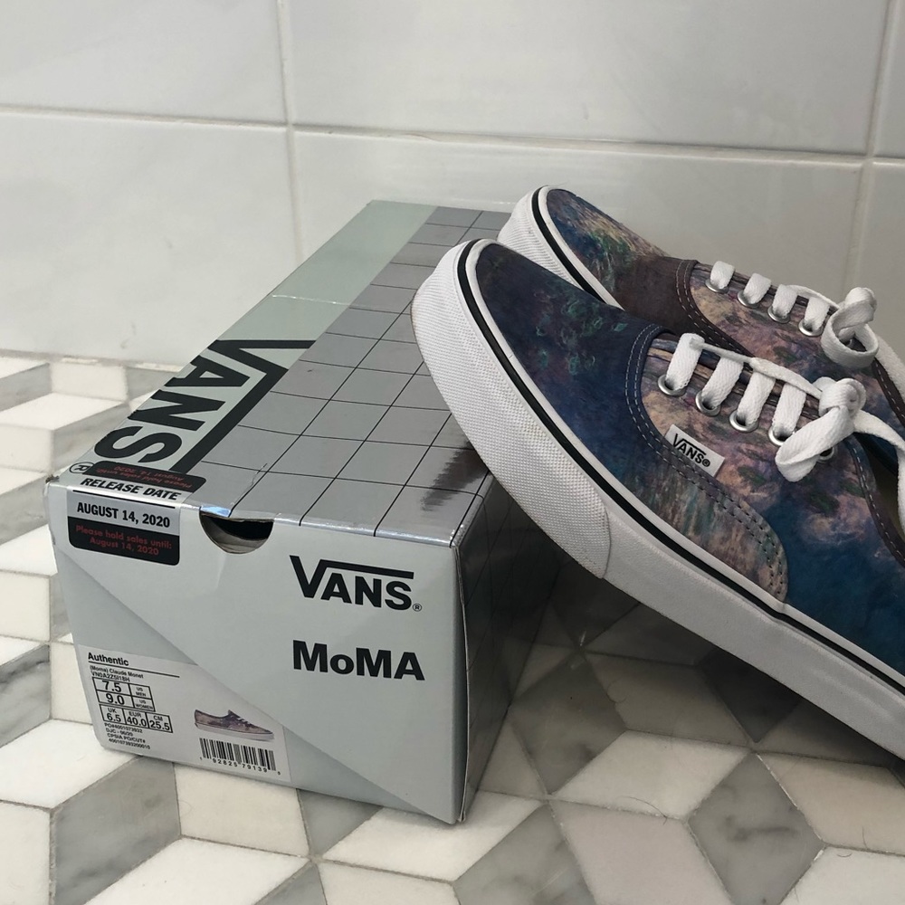 MoMA Vans Claude Monet Authentic 7.5M 9W with box